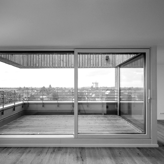 Bau Stadt Wohnung Fenster Panorama Architektur Münster Nabbe Parkett Balkon